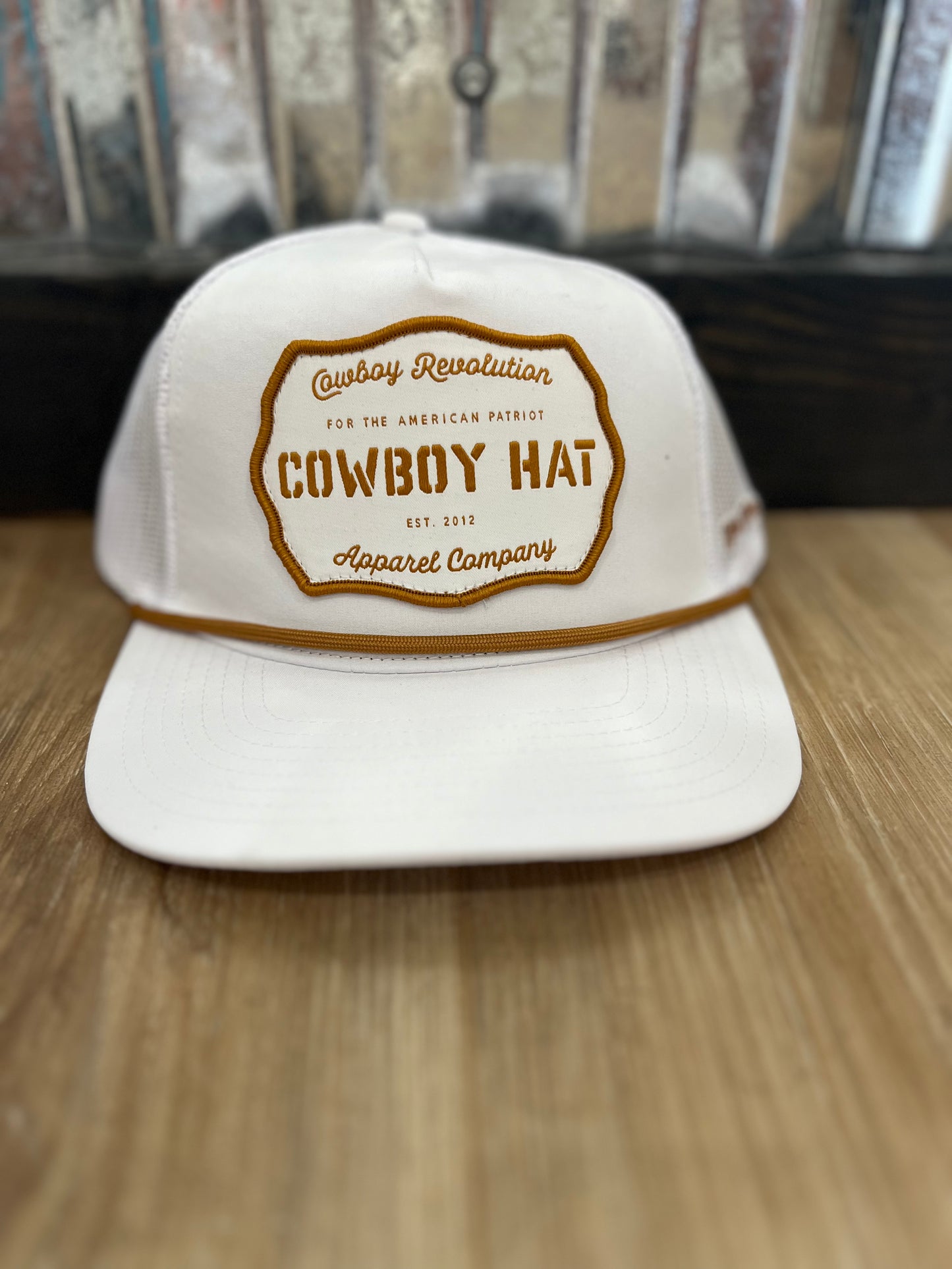 Cowboy Revolution- Cowboy Hat, Trucker Patch, White