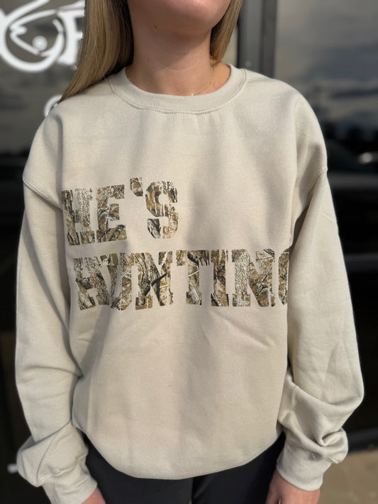 Women's- He's Hunting Crewneck Sweatshirt