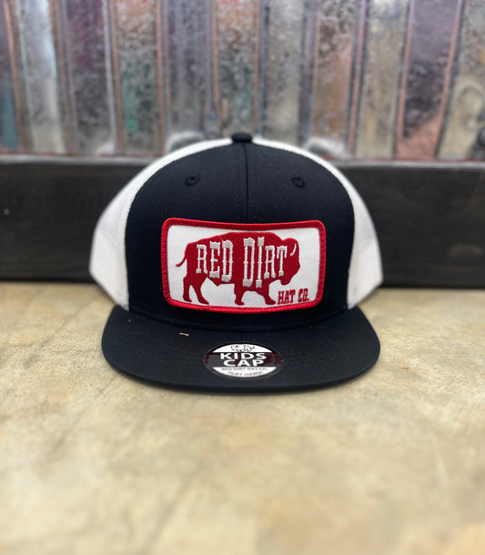 Red Dirt Hat Co.-Youth Red Original, Black/White