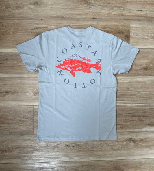 Coastal Cotton- Snapper Outline, Light Grey