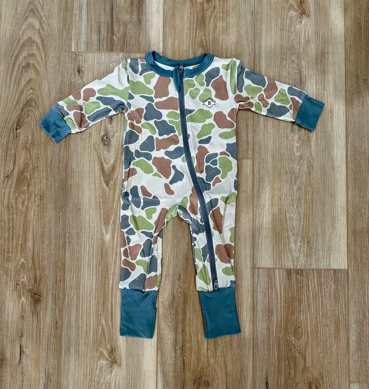 Burlebo-Baby Driftwood Camo Onesie