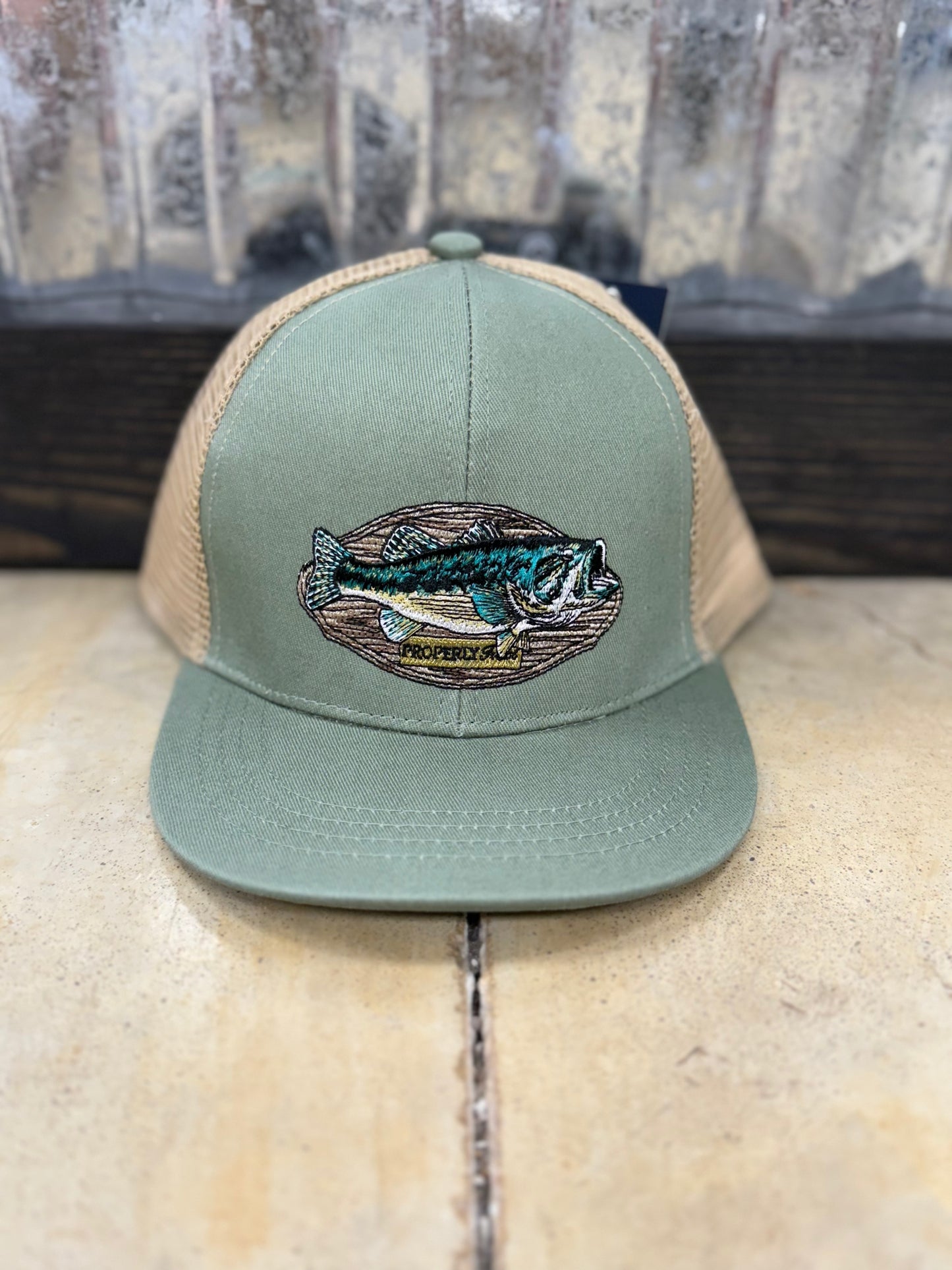 Properly Tied- Boy's Trucker Hat, Bass Mount