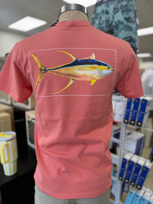 Coastal Cotton- Tuna SS Tee, Coral