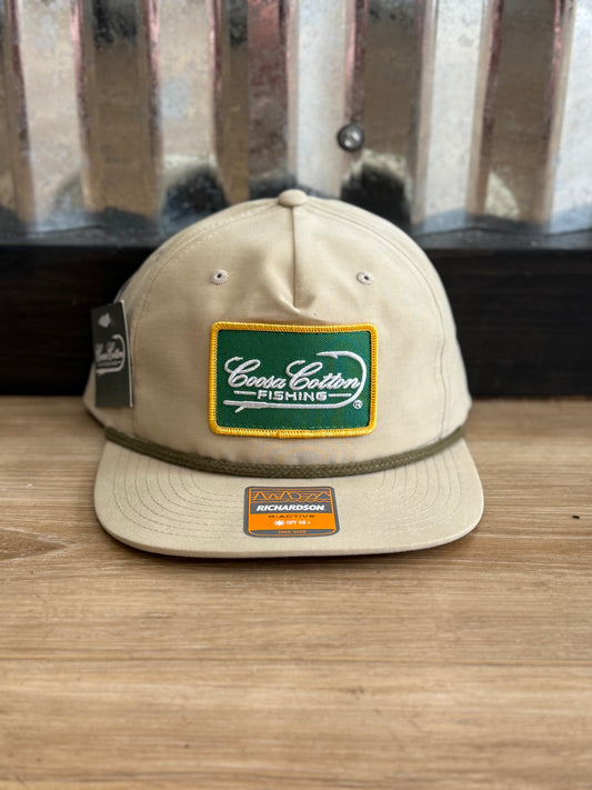 Coosa Cotton- Relaxed Fit Rope Hat, Khaki