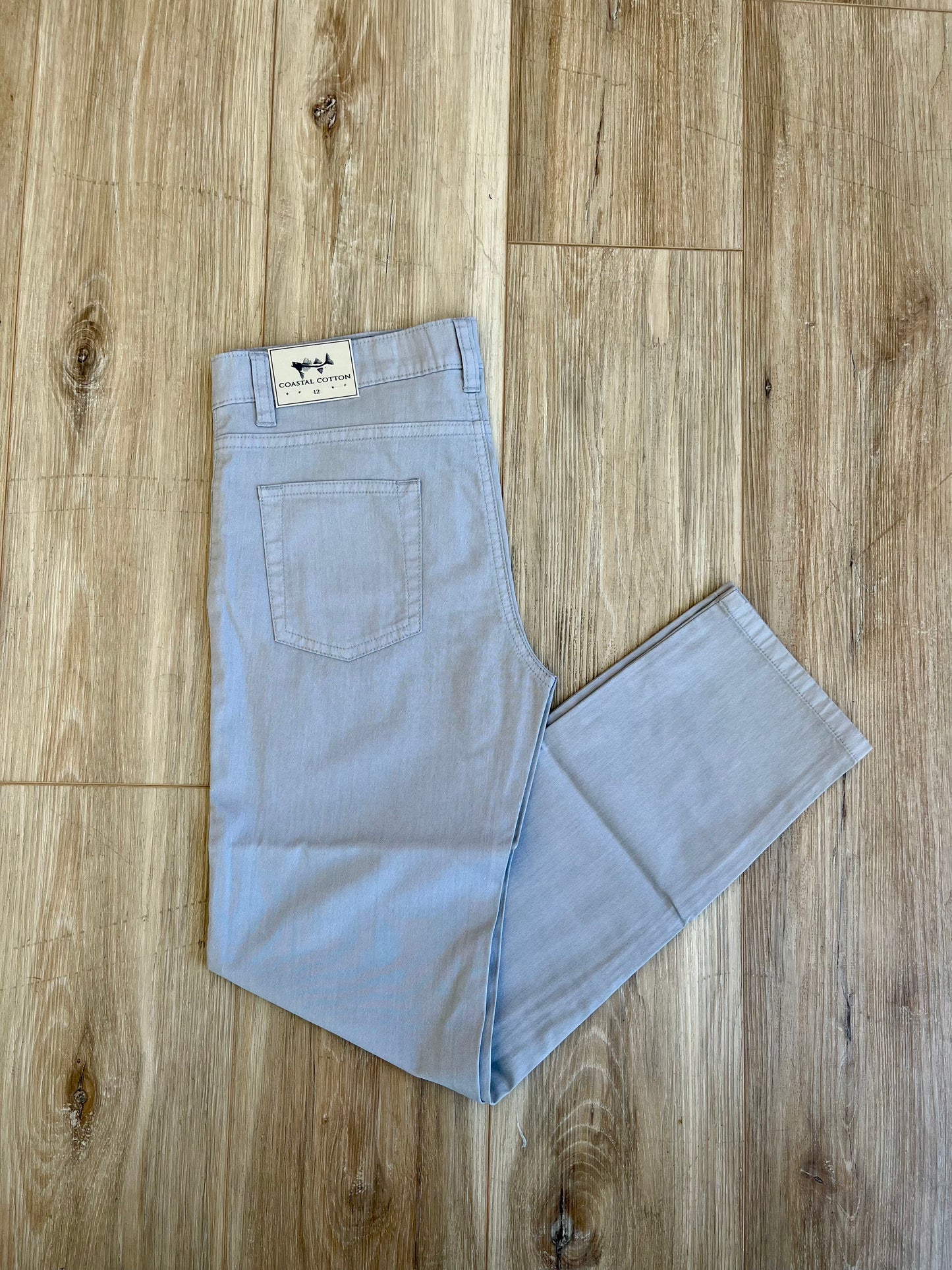 Coastal Cotton- Youth Light Grey Five Pocket Pant