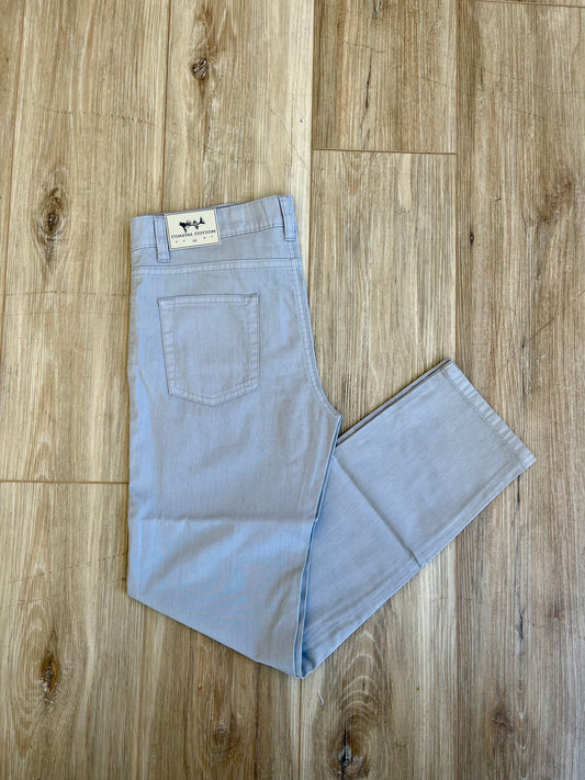 Coastal Cotton- Youth Light Grey Five Pocket Pant