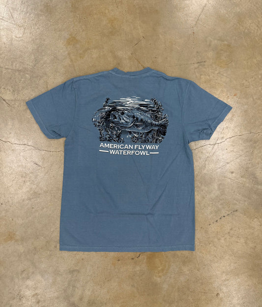 AFW- Bass Fishing Shirt, Light Blue