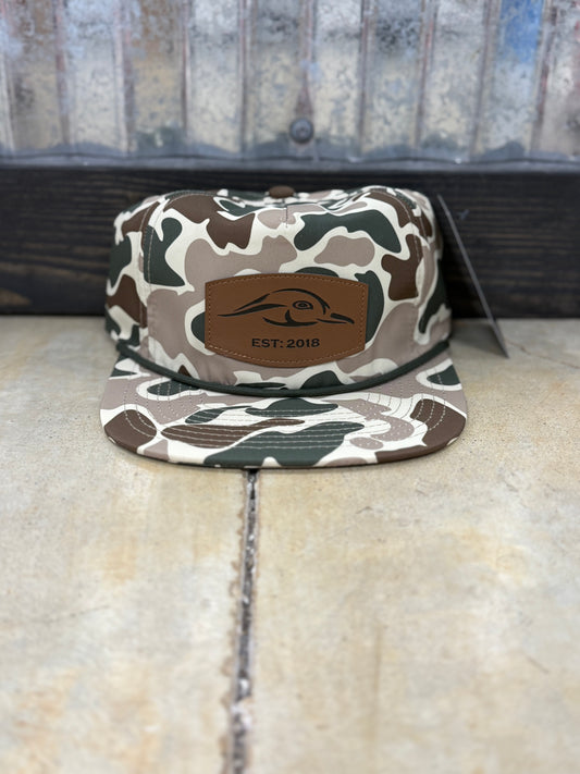 AFW-Youth Leaher Patch Green and Brown Vintage Rope