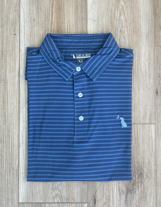 Local Boy- Edisto Polo, Navy/Slate