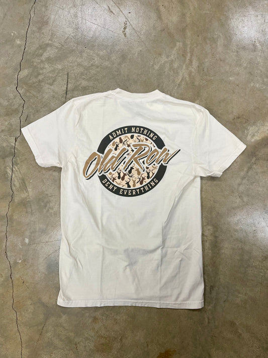 Old Row-Deer Camo Circle Logo, Ivory