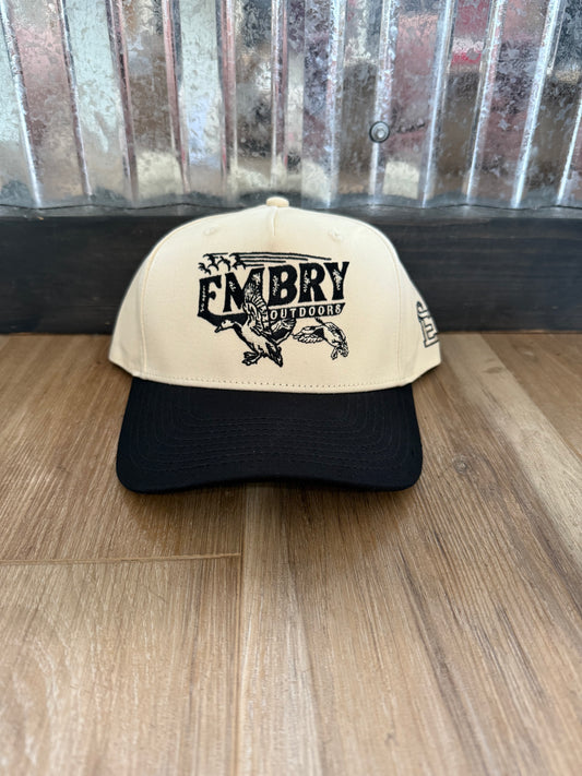 Embry Outdoors- Migration Trucker, Cream/Black
