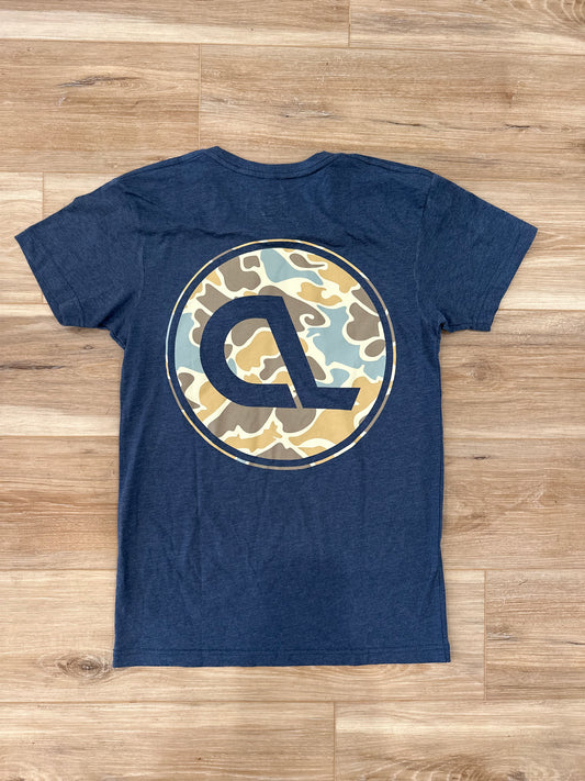 Coastland Apparel-Circle Duck Camo, Shale Blue Heather