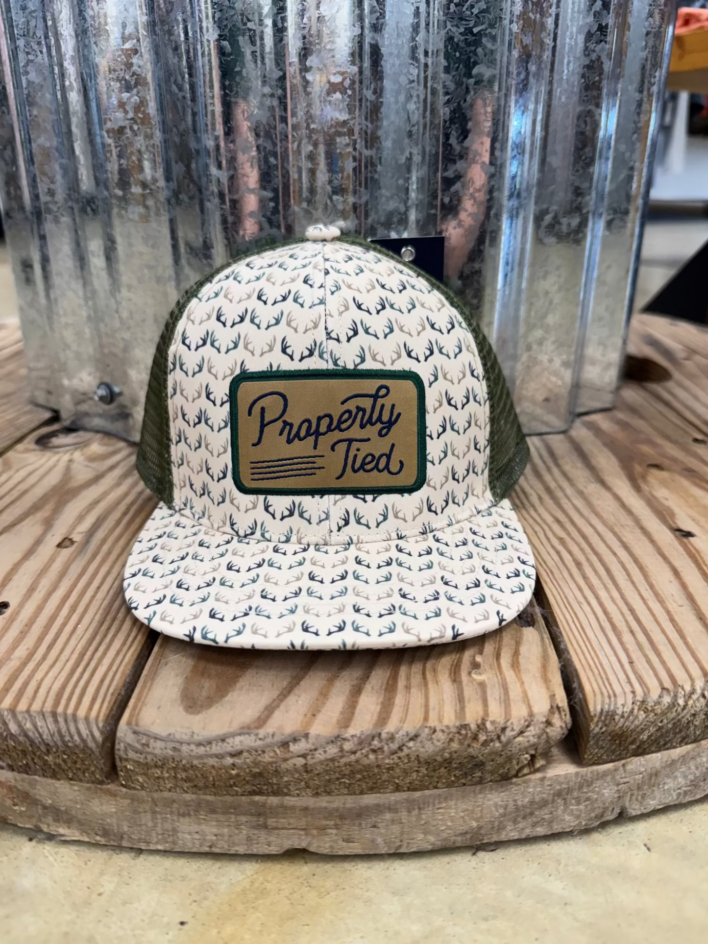 Properly Tied- Boy's Trucker Hat, Antlers