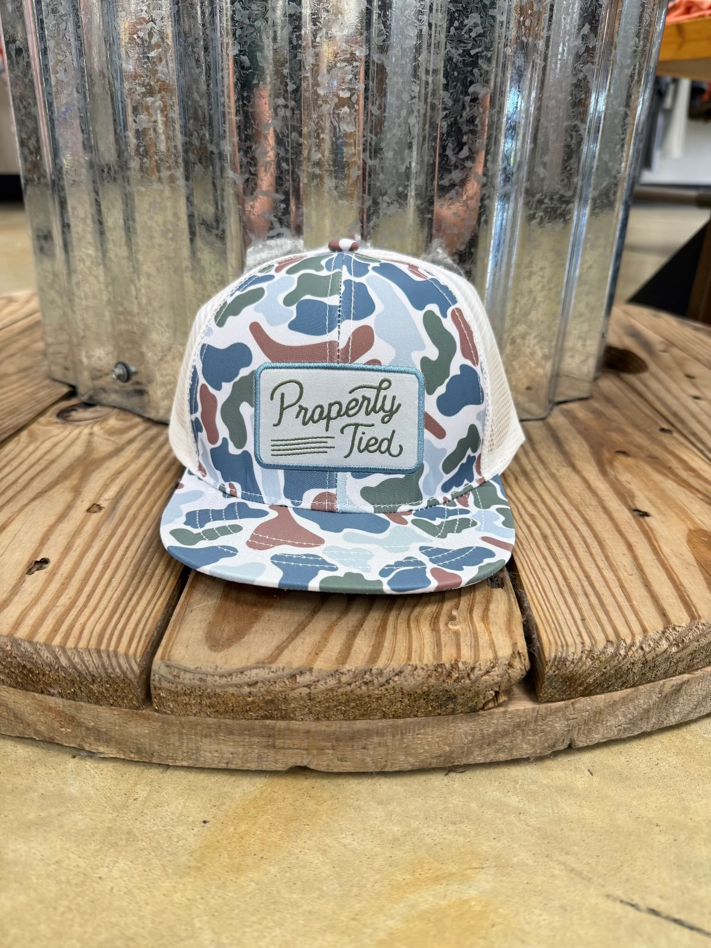 Properly Tied- Boy's Trucker Hat, Terra Camo