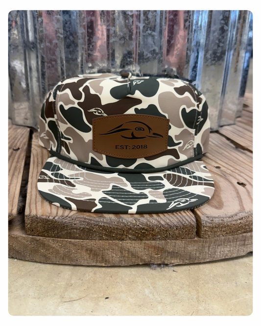 AFW- Youth Leather Patch Old School Vintage Rope Hat