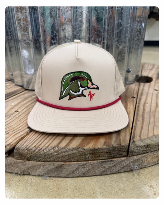 American Fetcher- Wood Duck Head Rope Hat