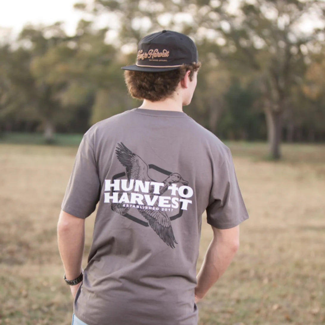 Hunt to Harvest - Duck Badge Charcoal