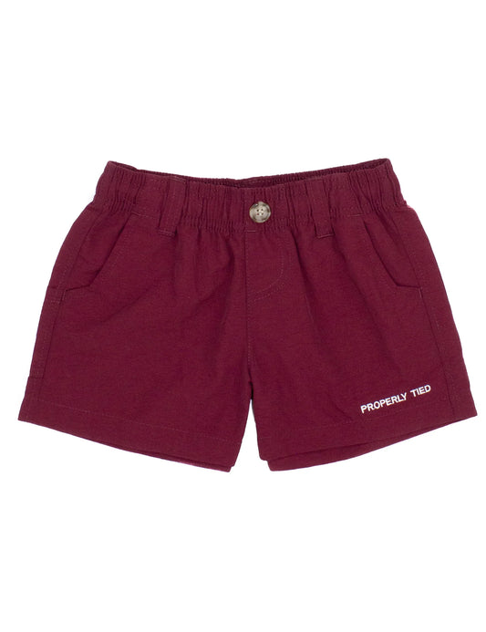 Properly Tied- Boy’s Mallard Short, Maroon