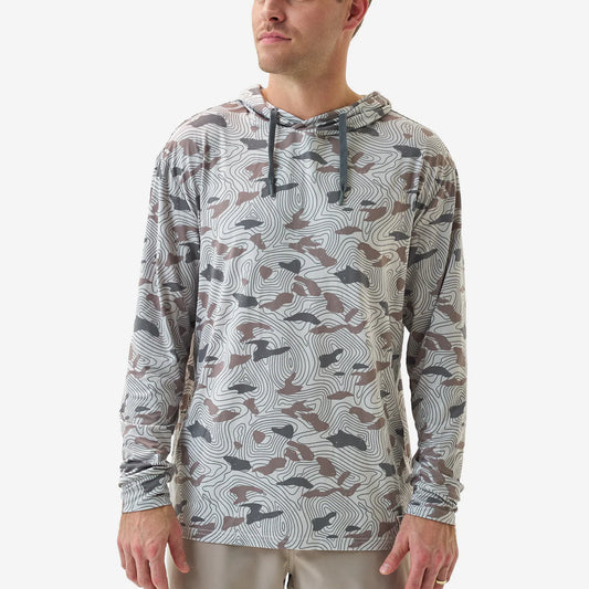 Burlebo- Performance Hoodie, Topo Desert Camo