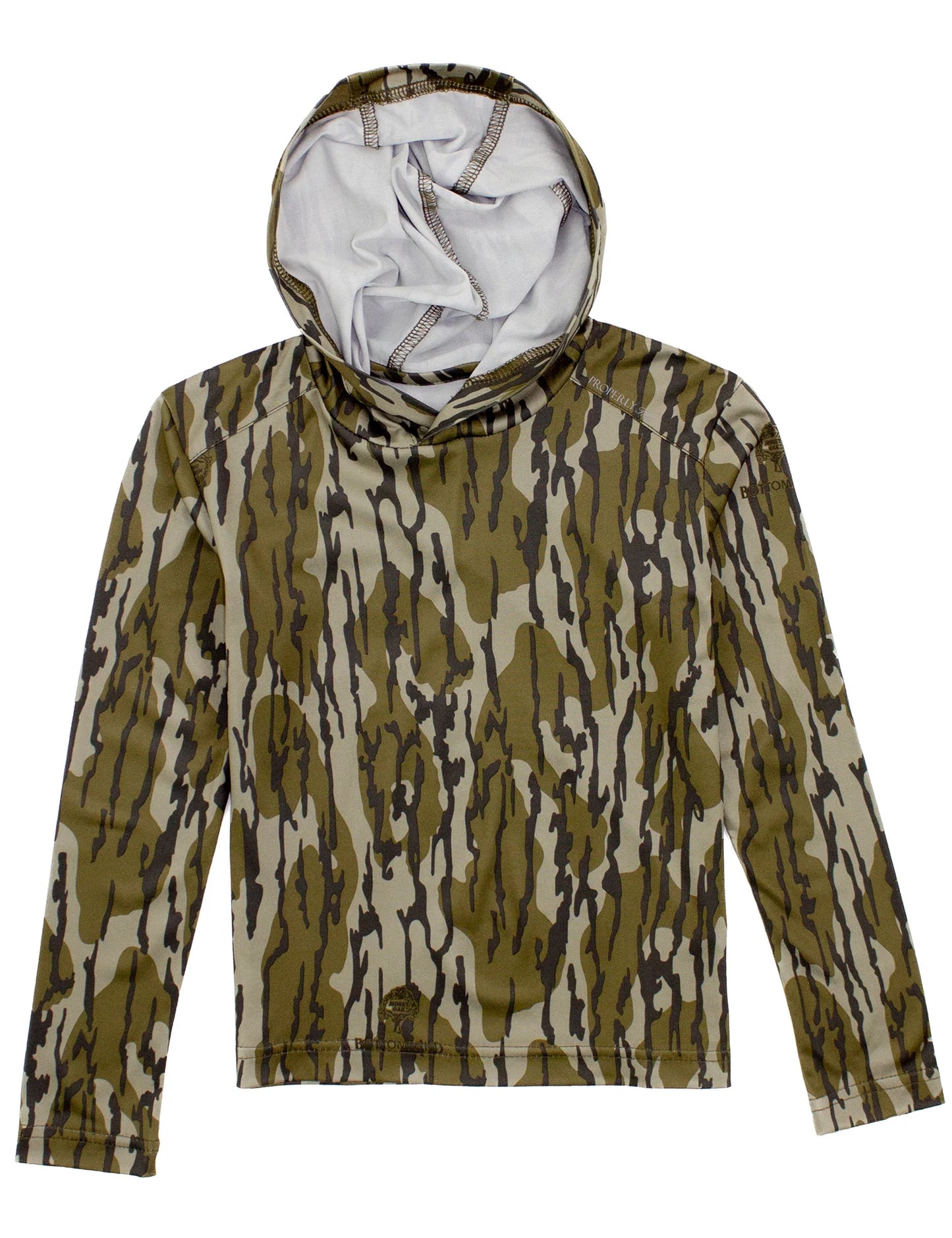Properly Tied- Boy’s Ravine Mossy Oak Hoodie Bottomland