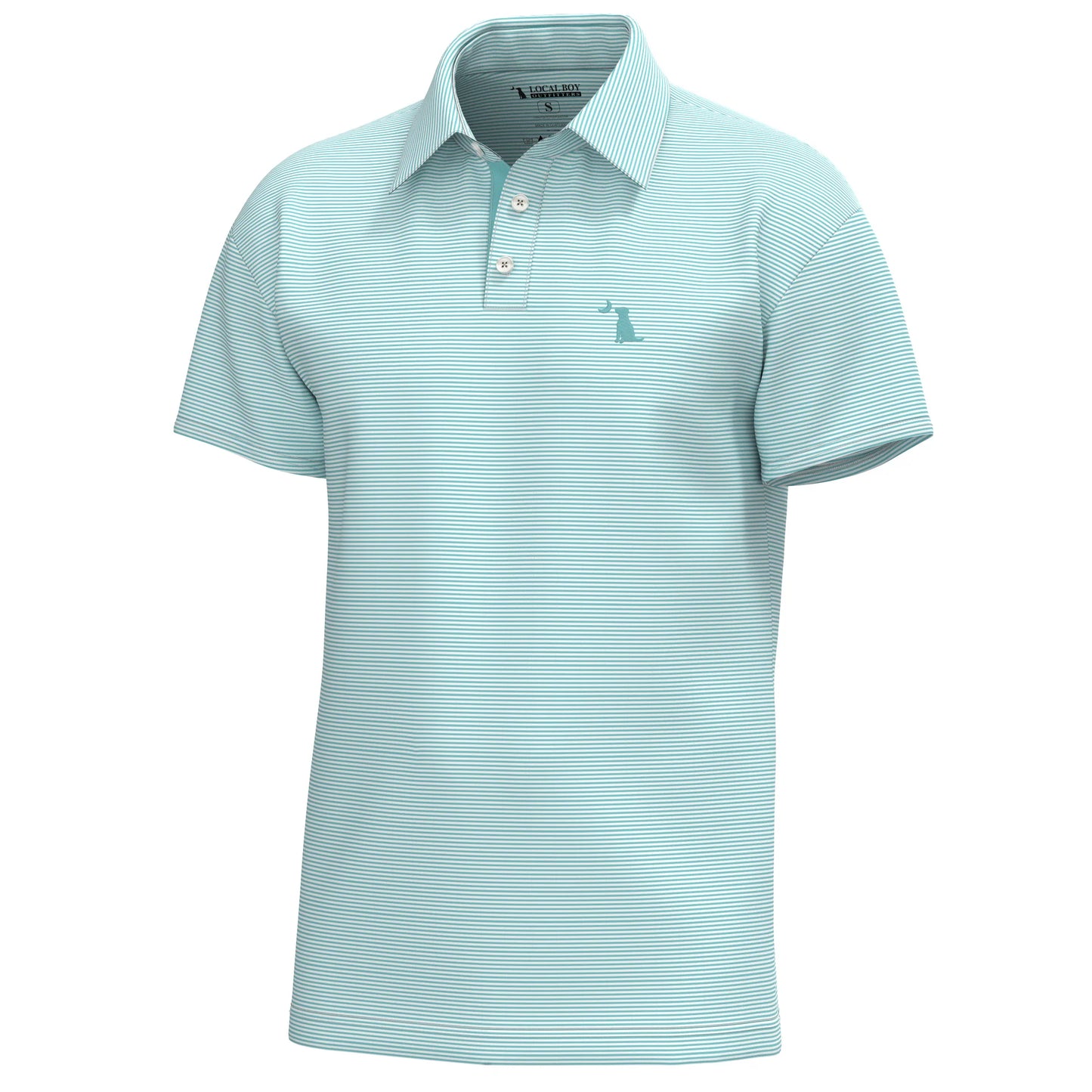 Local Boy- Palms Polo, Aqua White