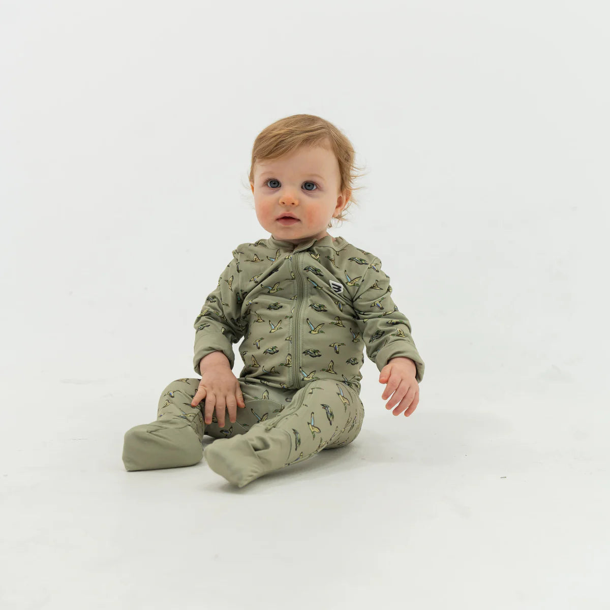 Burlebo- Baby Zip Up, Flying Ducks