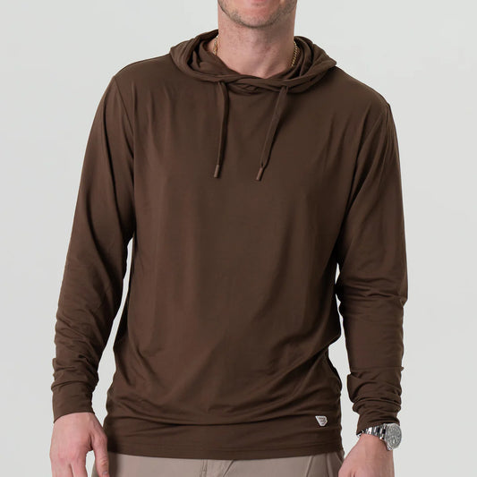 Burlebo- Performance Hoodie, Heather Brown