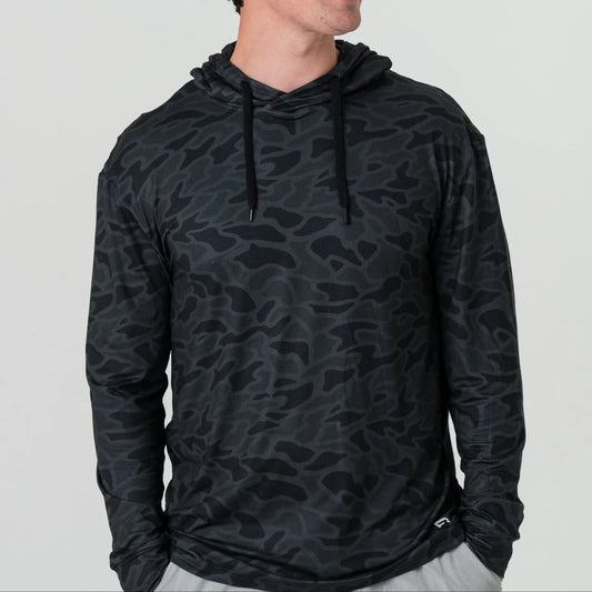Burlebo- Performance Hoodie, Black Camo
