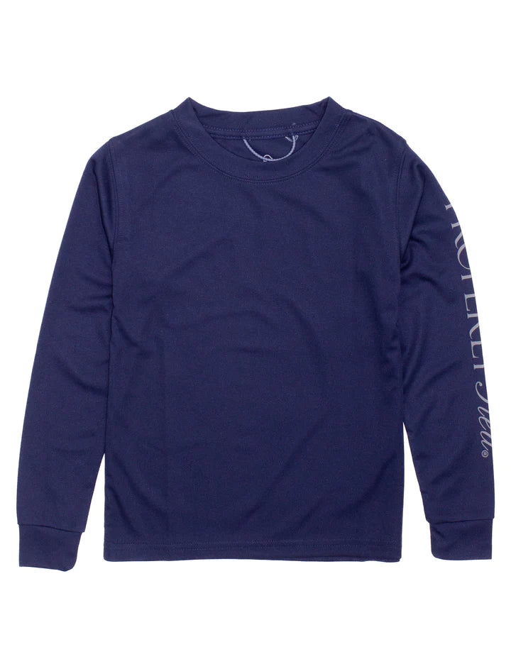 Properly Tied- Boy's Tidal Rashguard, Navy