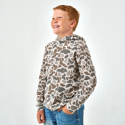 Burlebo- Youth Thermal Hoodie, Deer Camo