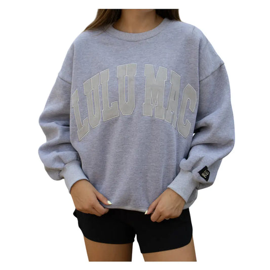 Women's- Lulu Mac Sweatshirt, Light Grey
