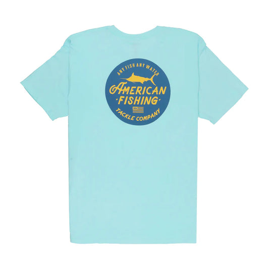 AFTCO- Root Beer SS Pocket Tee, Bahama Heather