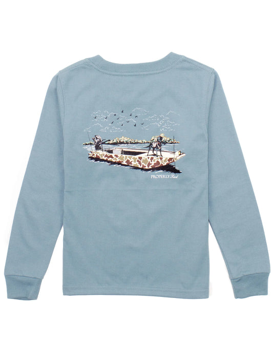 Properly Tied- Boat Ride LS, Steel Blue