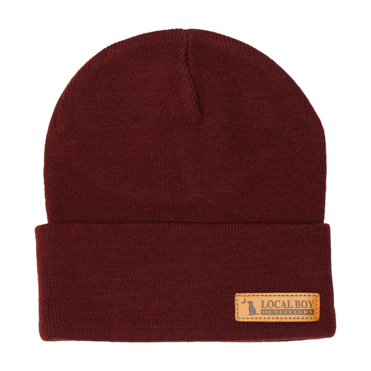 Local Boy- Leather Label Beanie