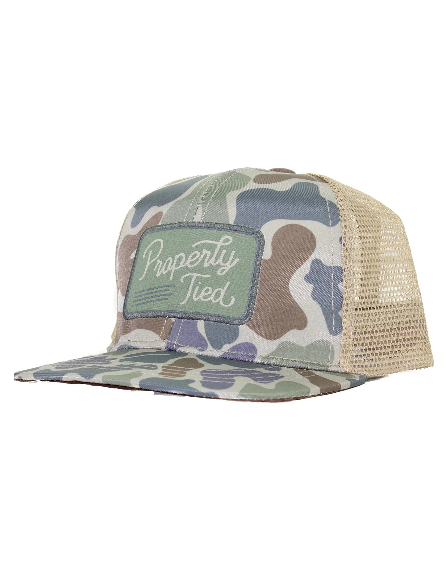 Properly Tied- Boy's Sportsman Trucker Hat, Vintage Camo