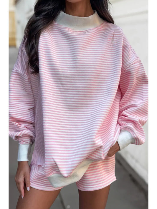 Women's- Mock Neck Sweatshirt Set