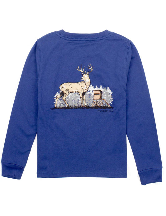 Properly Tied- Deer Season LS, River Blue