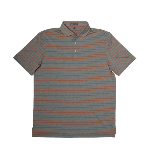 Southern Point- Youth Performance Polo, Olive Rust Stripe