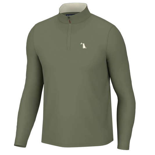 Local Boy- Bentley Quarter Zip, Marsh Green