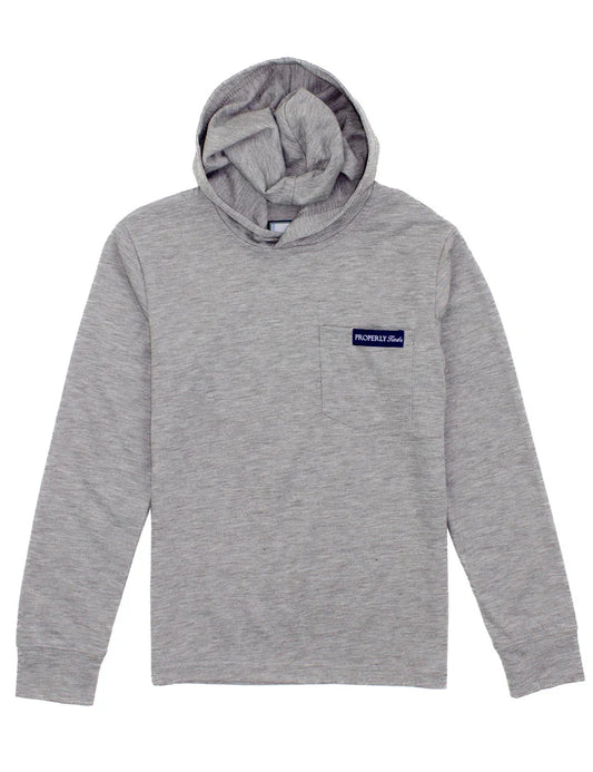 Properly Tied- Portland Hoodie, Heather Grey