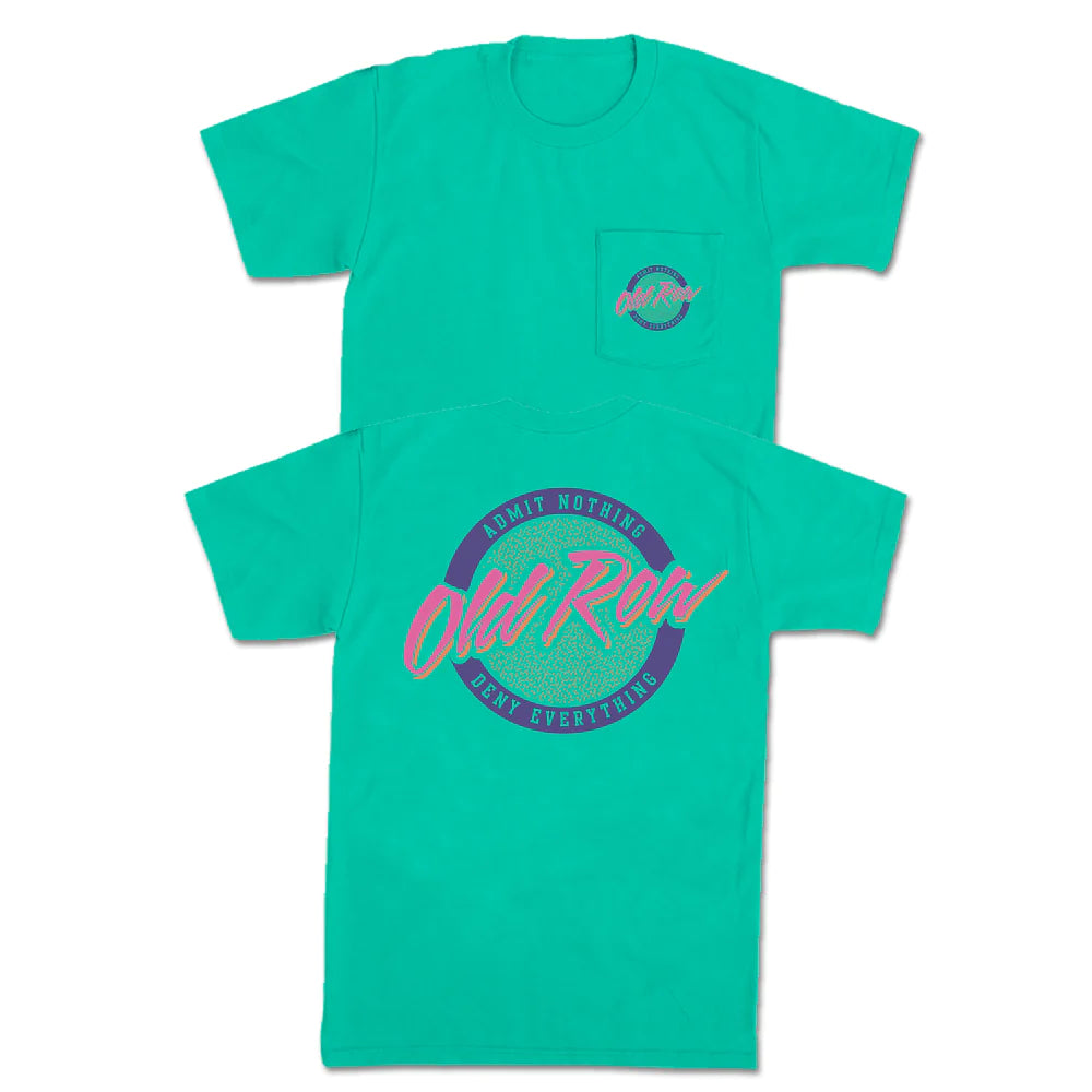 Old Row- Circle Logo Pocket Tee, Island Green