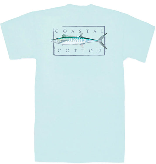Coastal Cotton- Youth Mackerel SS Tee, Air Blue