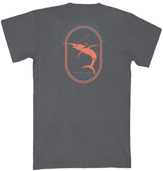 Coastal Cotton- Oval Marlin SS tee, pepper
