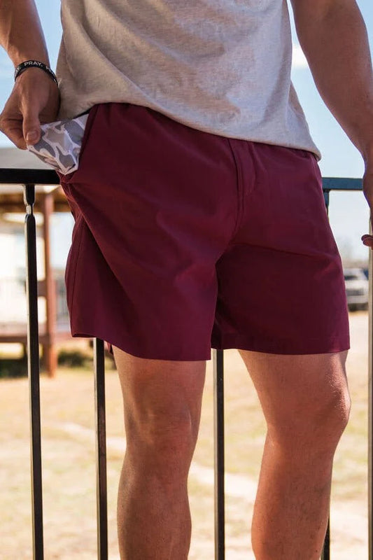 Burlebo- Everyday Short, Maroon