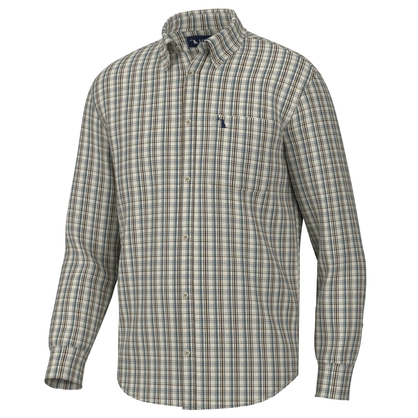 Local Boy- Scott Dress Shirt, Beige/Navy/Rust