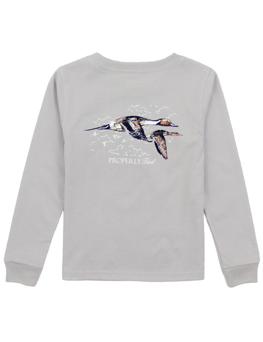 Properly Tied- Pintails LS, Ice Grey