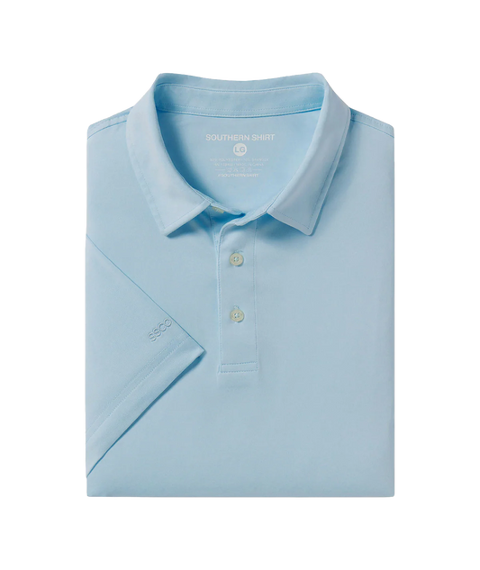 Southern Shirt Co.- Grayton Heather Polo, Skyway
