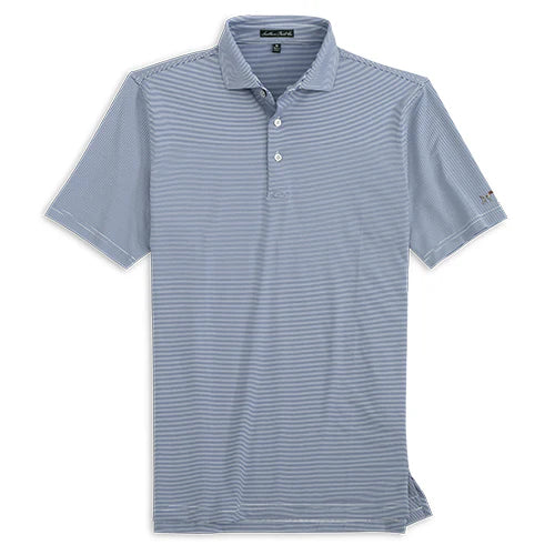 Southern Point- Youth Hinton Stripe Polo, White Navy