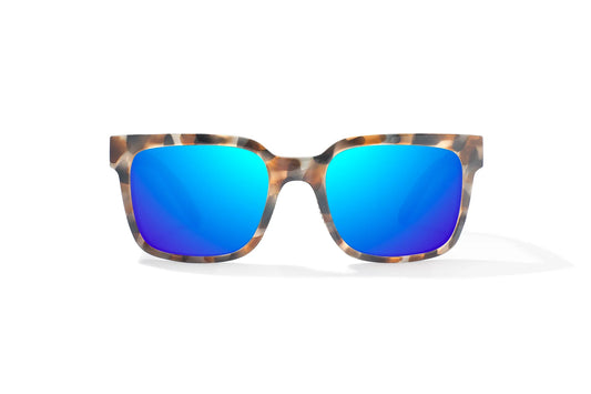 Bajio- Paila, Tan Rock Gloss, Blue Mirror Glass