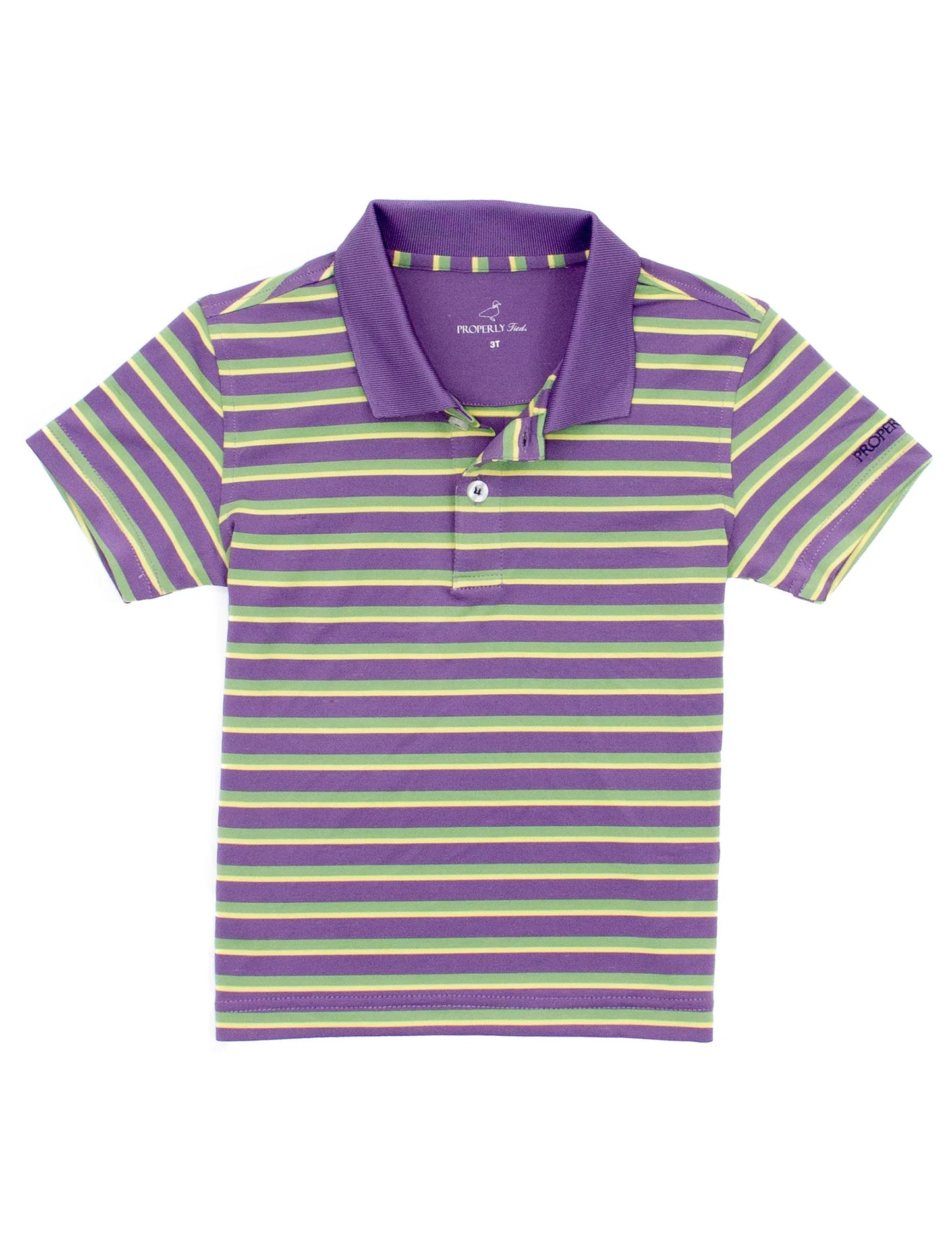 Properly Tied- Boy's Mardi Gras Polo